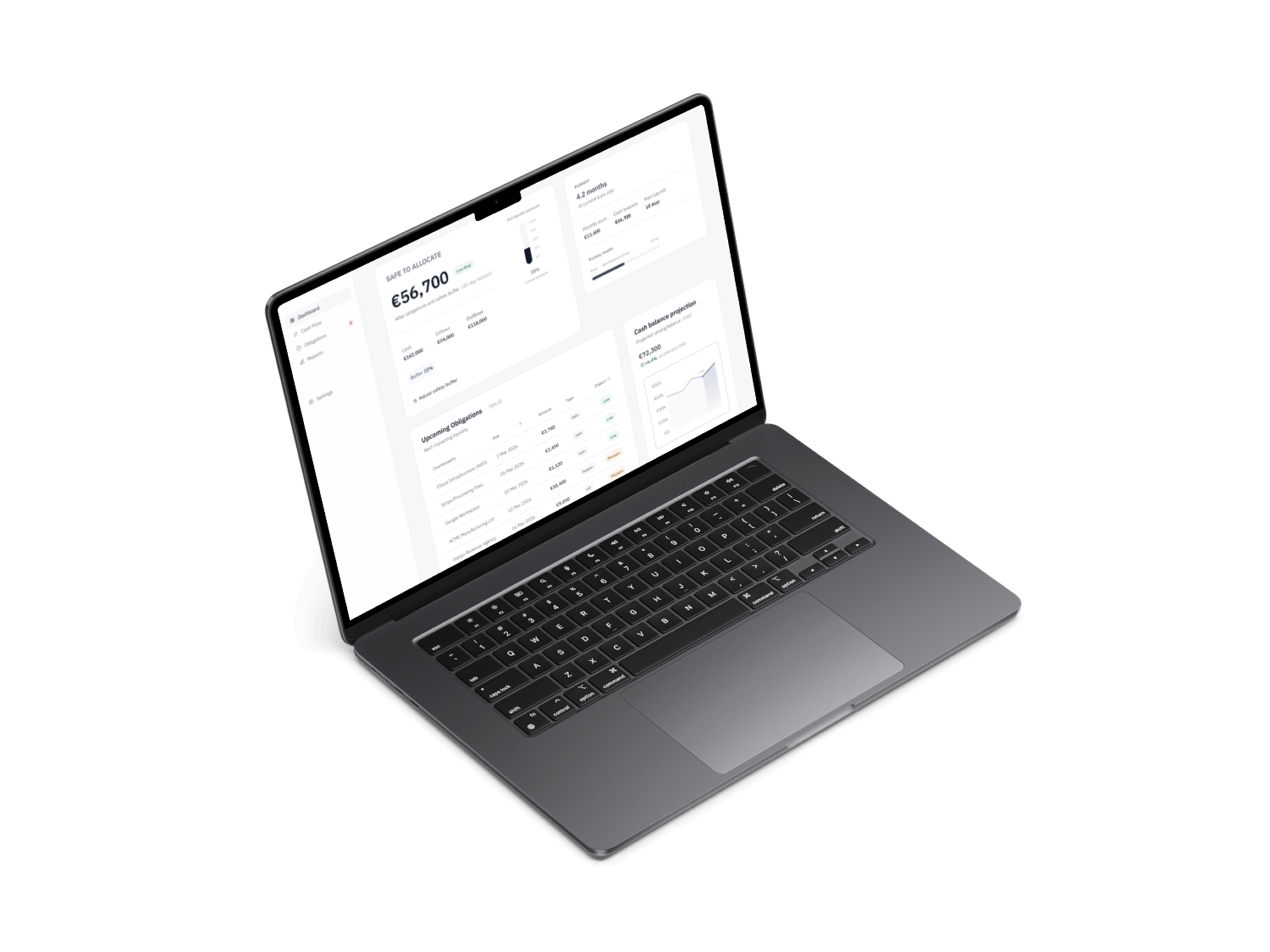 Liquid — financial dashboard interface